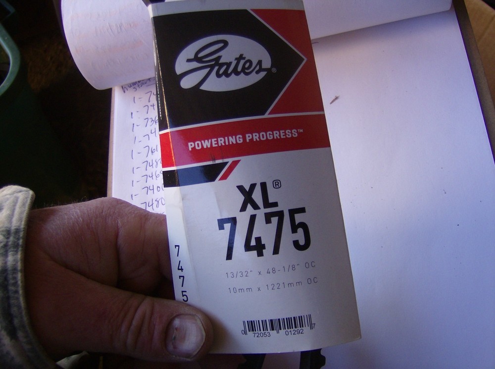 GATES XL 7475 DRIVE BELT