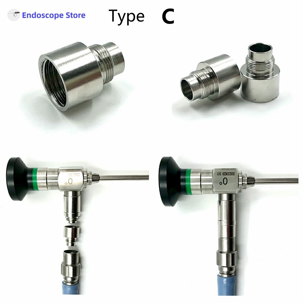 Endoscope Light Source Optical Fiber Cable Interface Adapter Convert Connector