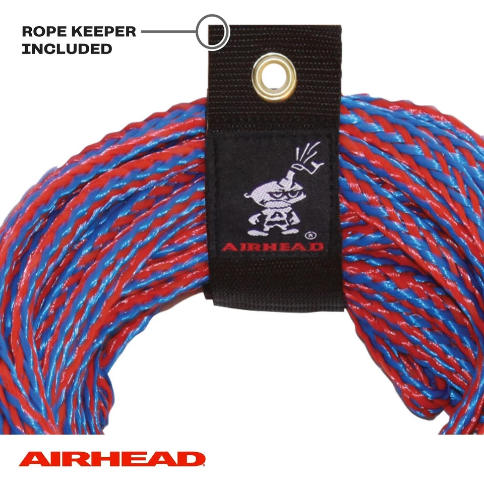 Water Ski Rope 75 Ft with Rubber Handle Single Section Tow Rope