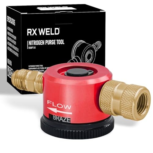 Nitrogen Purge Tool, Hvac Nitrogen Regulator Durable Brass, Red