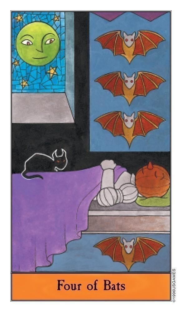 Halloween Tarot Cards Deck Boxed Kit - Includes Deck and Guidebook!