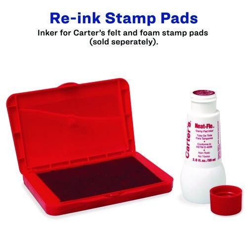 Carter's Neat-Flo Stamp Pad Inker, 2 oz Bottle, Red