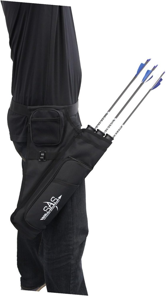 SAS 3 Tube Archery Target Quiver Black