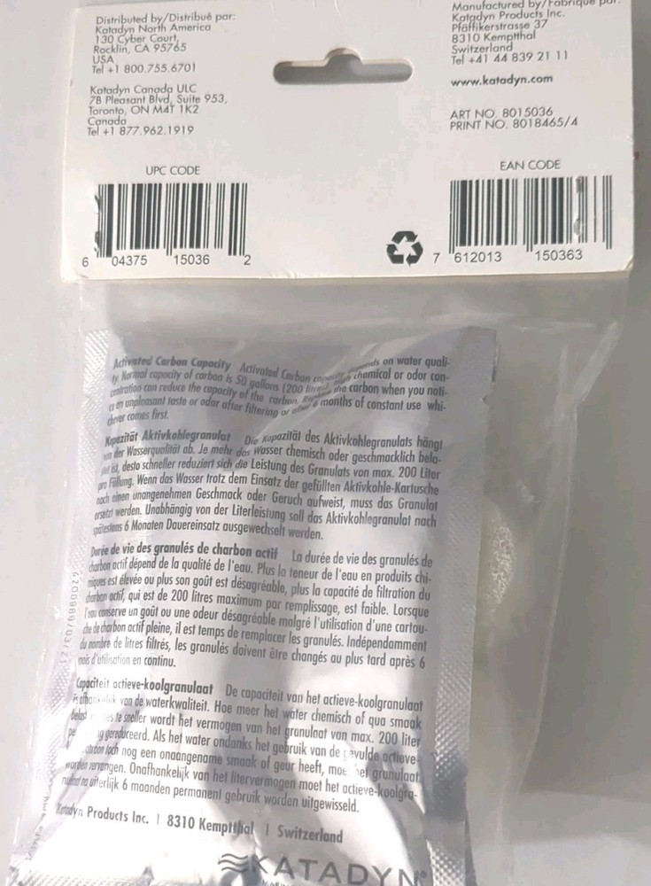 Katadyn Vario Carbon Replacement Pack - 2 Pack New Sealed