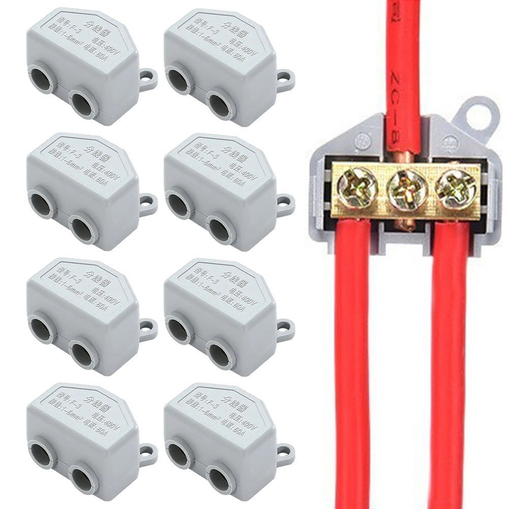 Robust Brass Quick Terminal Block for 60A Electrical Cable Splice Needs