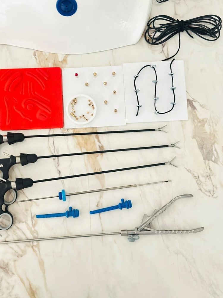 Laparoscopic Endo Trainer Simulator Training Box Camera Instruments Set