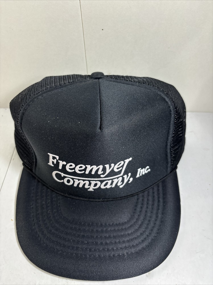 Freemyer Company Hat Black Adjustable Snapback Cap Foam Mesh