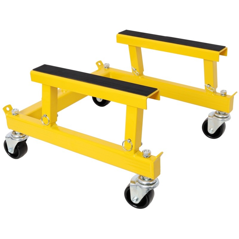 Engineering Motorcycle Engine Shop Cradle Dolly, Frame Racks 1500lbs Yellow