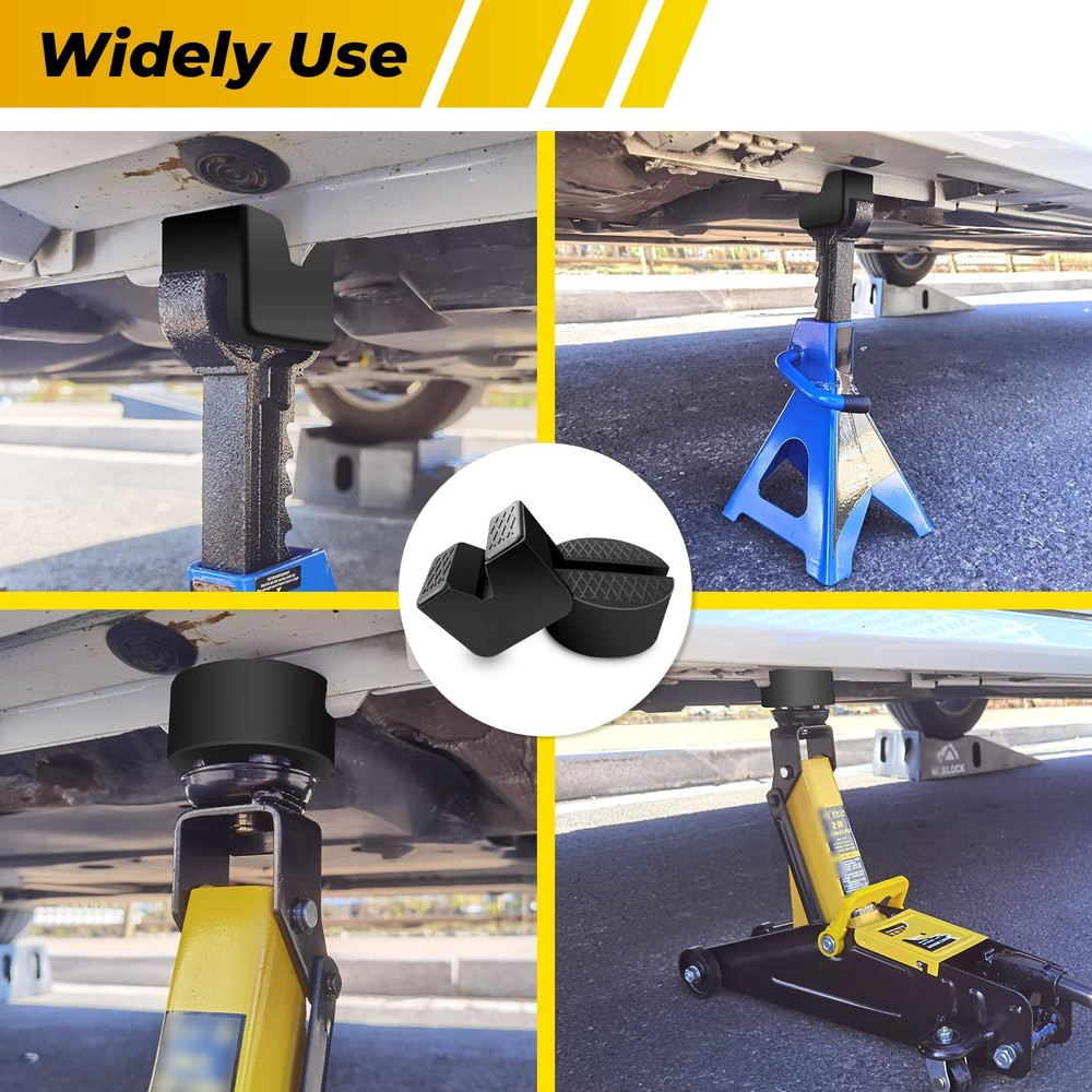 Rubber Jack Pad Pinch Weld Adapter, Universal Slotted Frame Rail Protector for