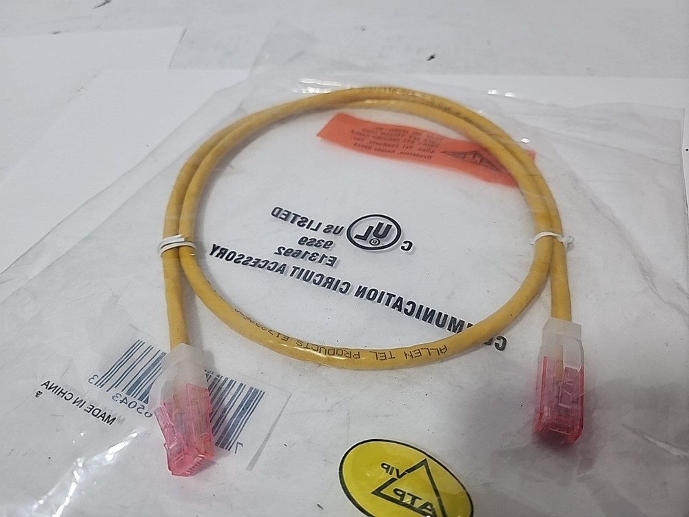 New CAT6 3ft Yellow Patch Cable AT1603-YL