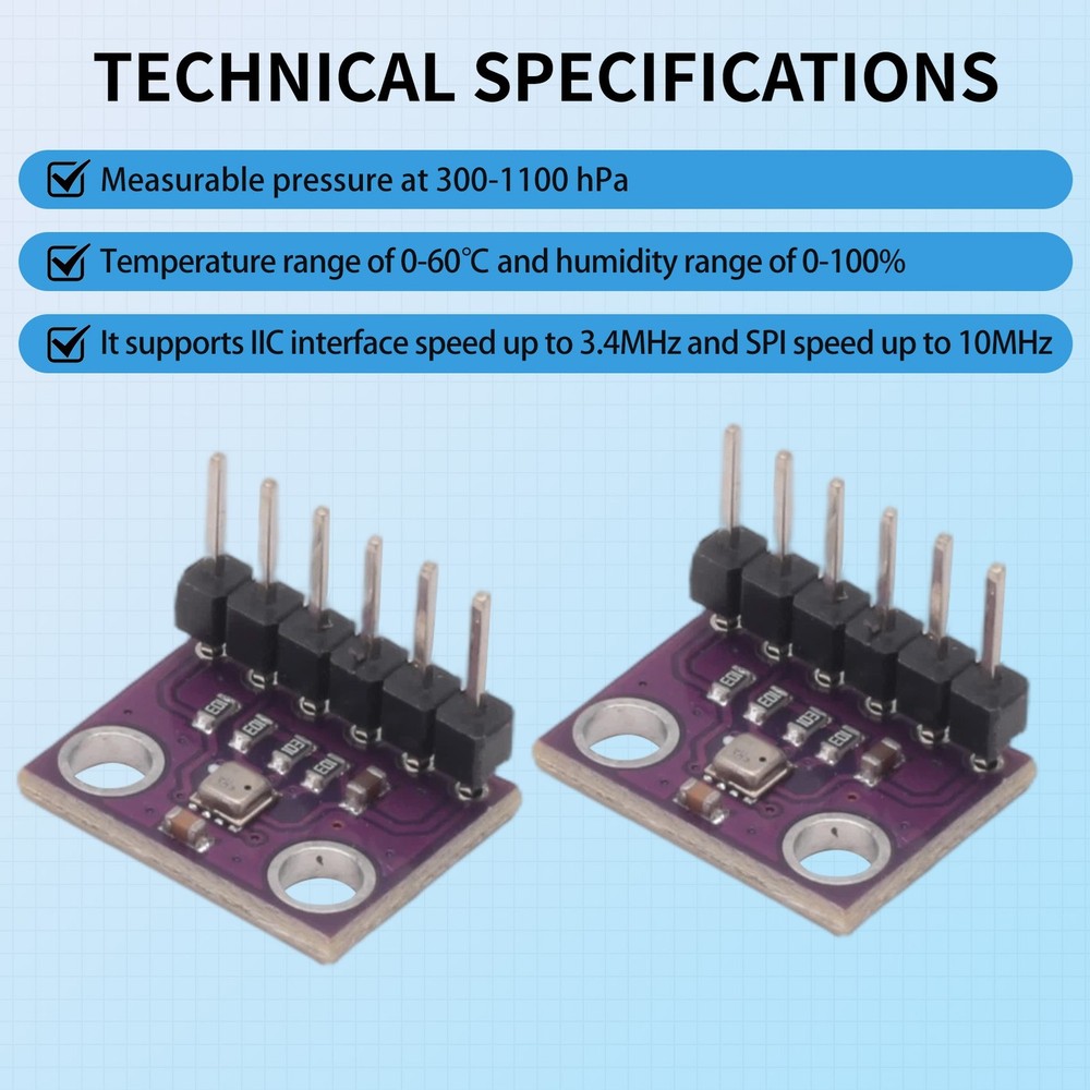 2PCS BME280 3.3V Sensor Module Atmospheric Pressure Temperature Humidity2491