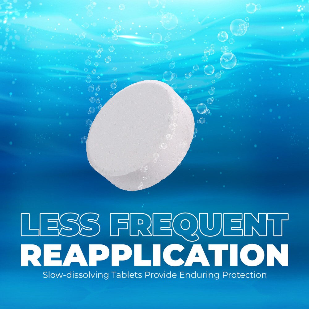 3 Inch Dissolving Stabilized Chlorine Swimming Pool Tablets 45 lbs