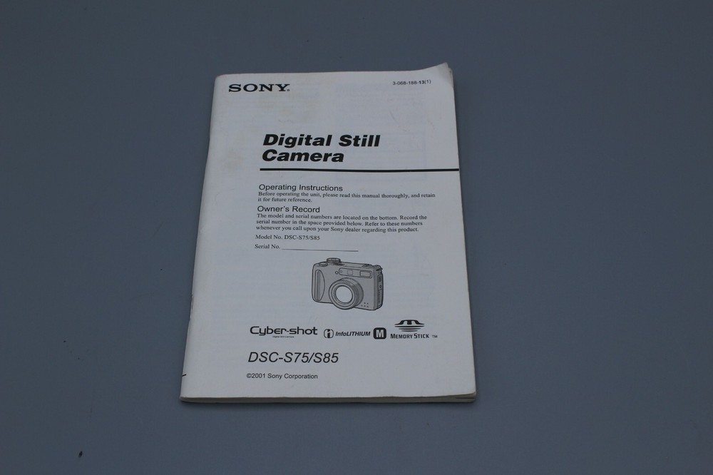 Sony Digital Still Camera Instruction Manual