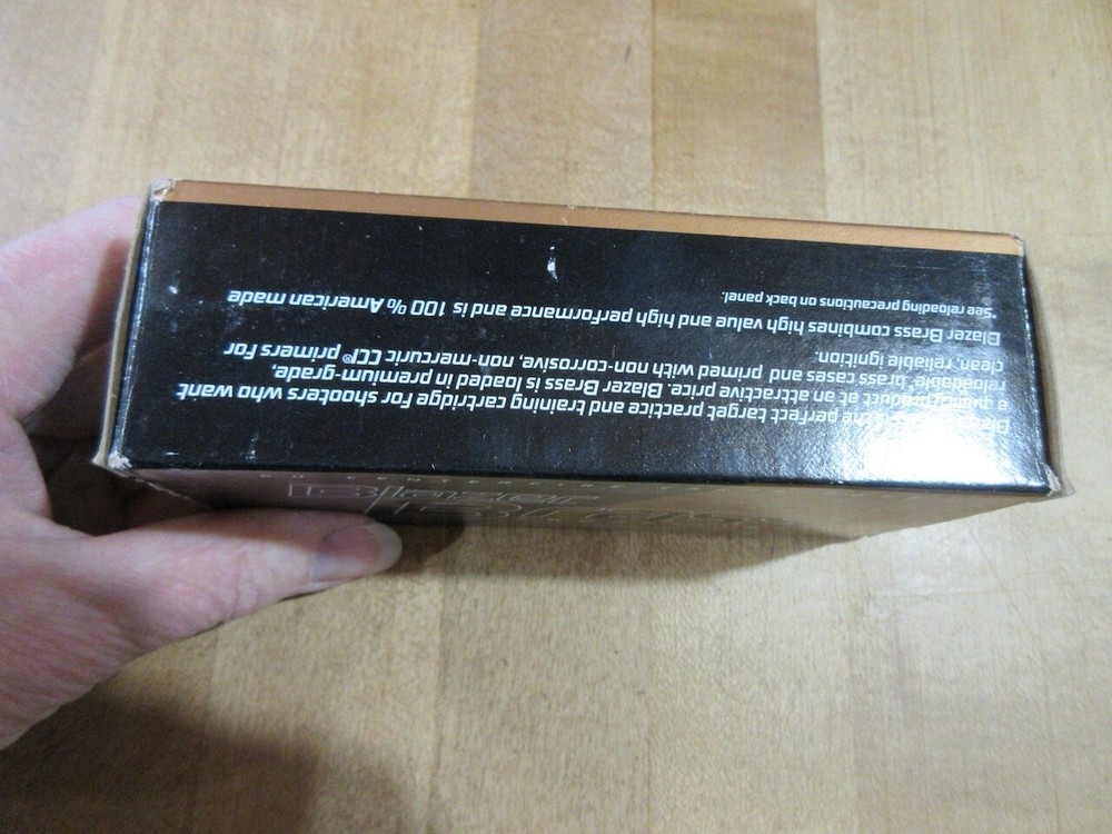 Empty Ammo Box Blazer Brass CCI 357 Magnum with insert