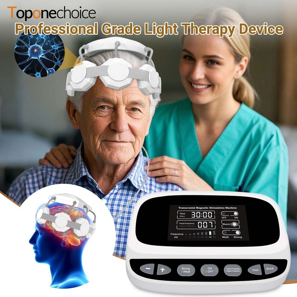 Non-Invasive Transcranial Stimulator 8 frequency modes for Depression Home Use