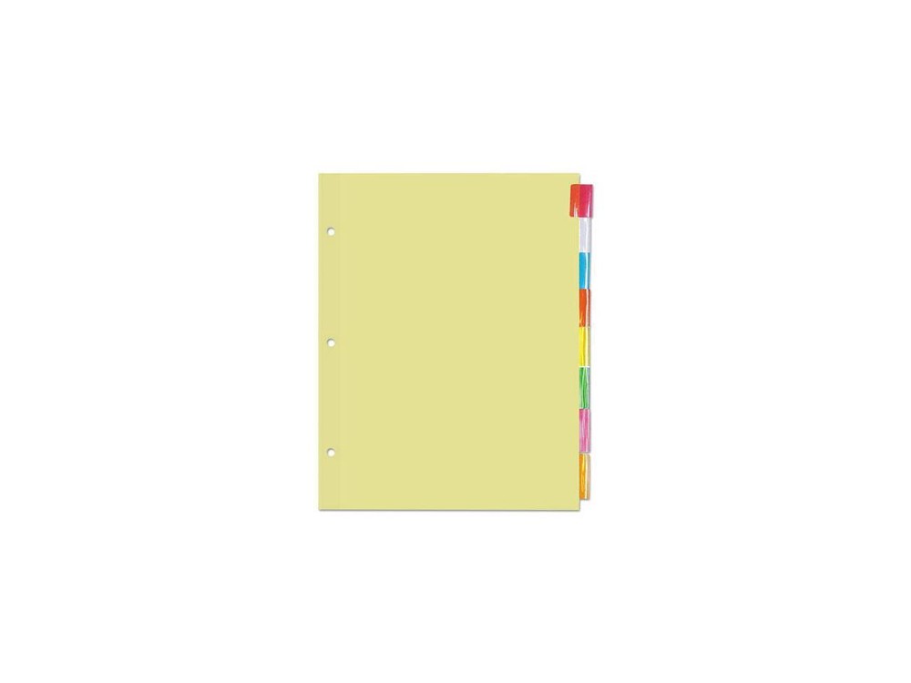 UNIVERSAL Economical Insertable Index Multicolor Tabs 8-Tab Letter Buff 24 Sets