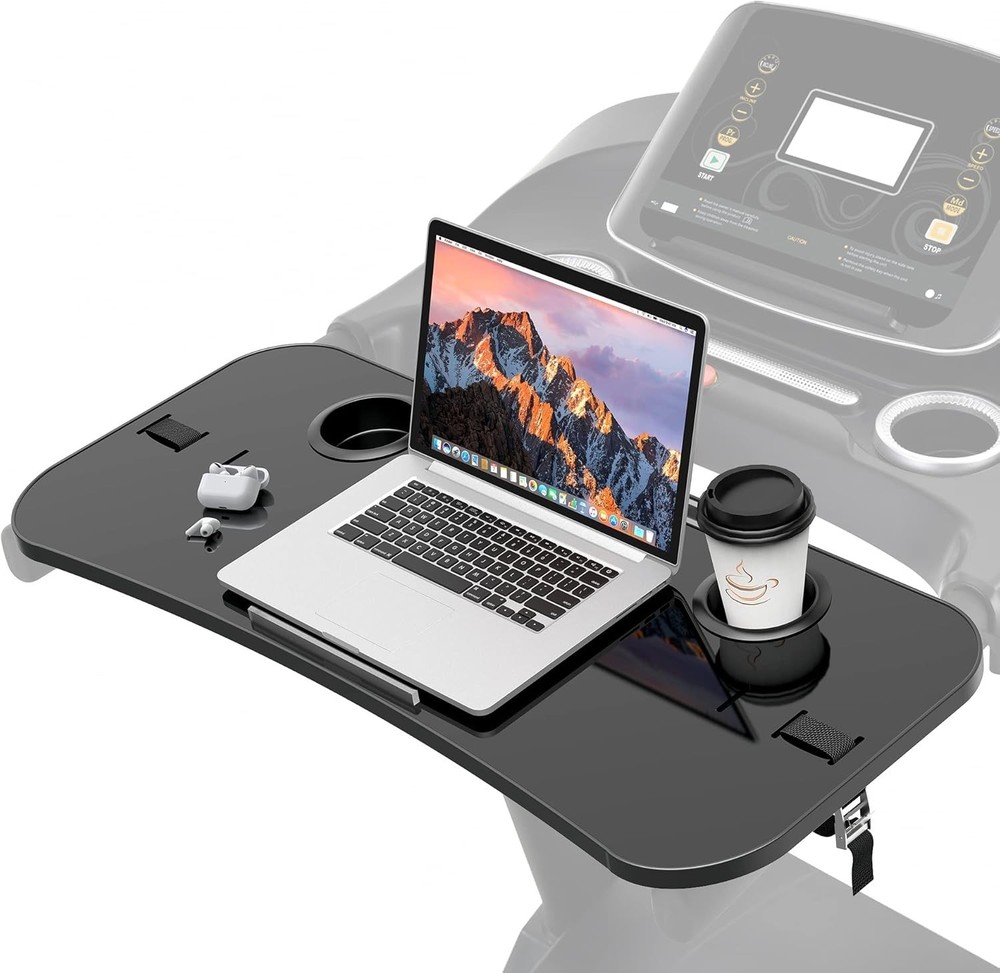 Easy Assembly Treadmill Desk Attachment - Ergonomic Tray for Laptops & Drinks
