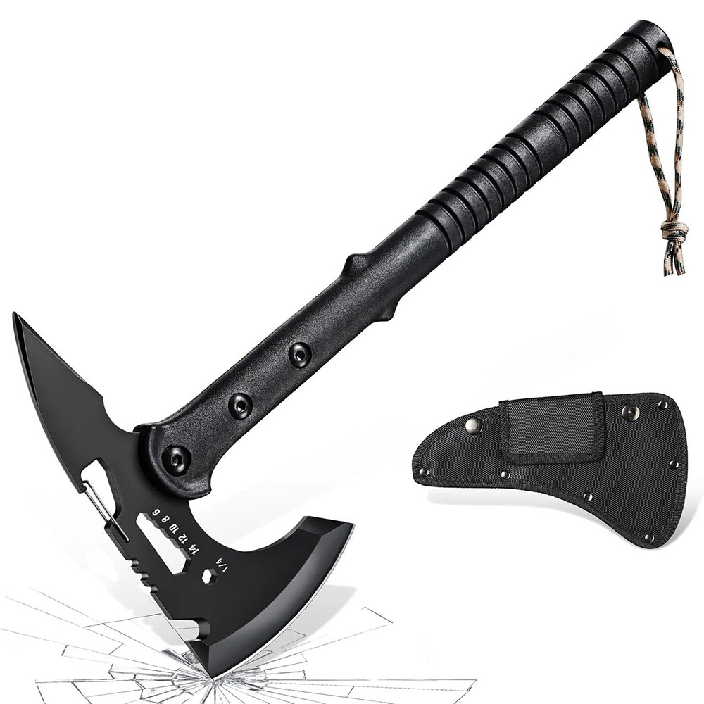 Tactical Survival Hawk Tomahawk Throwing Axe Emergency Hatchet Tool with Sheath