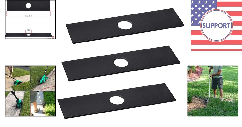 Universal Edger Blades Compatible with Stihl & Ryobi - 3 Pack, 1" Center Hole