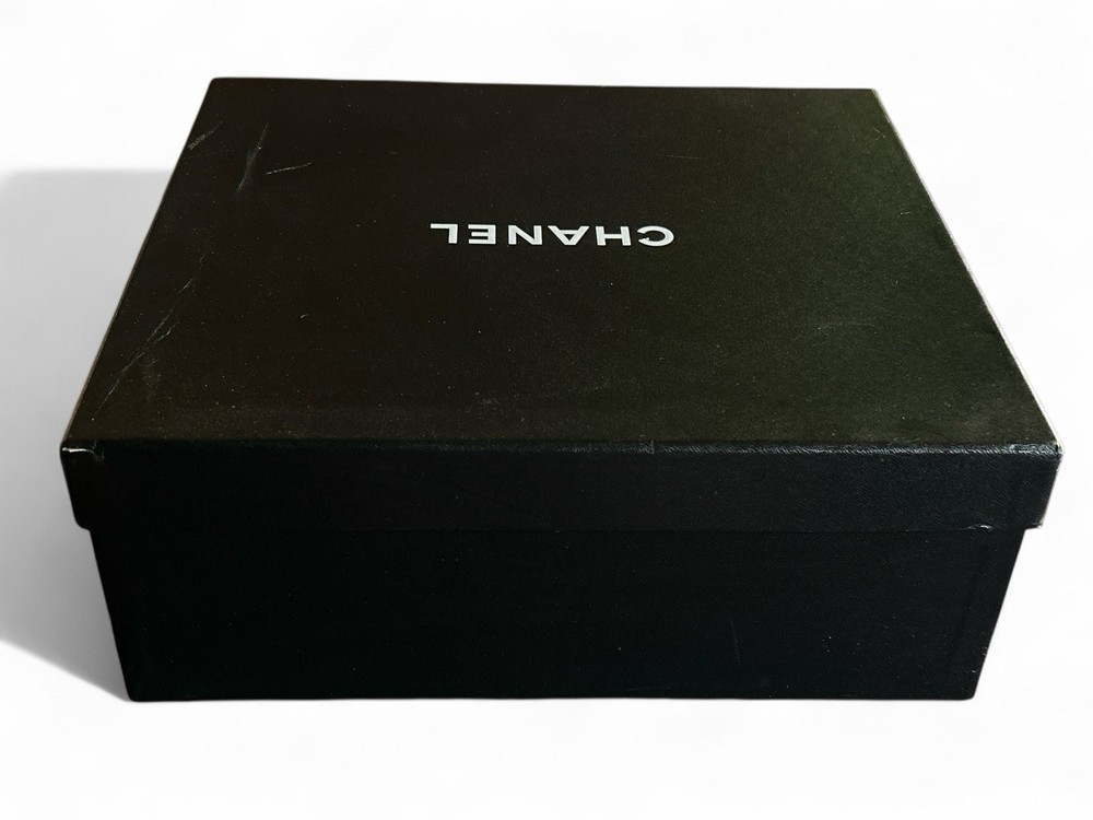 Authentic Black Chanel Shoe Box Empty Storage Medium 13 X 11.5 X 5”