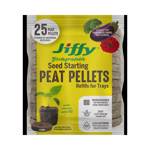 Jiffy J4REFILL Professional Peat Pellets, Grows 25 Plants - Quantity 29