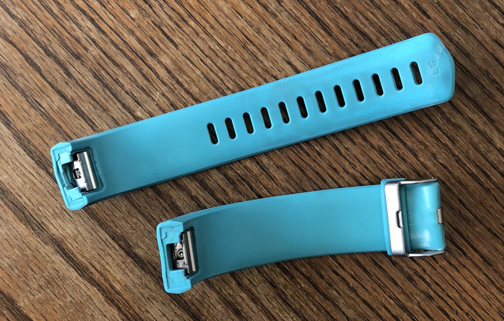 Authentic Fitbit Silicone Replacement Watch Charge 2 Box & Band Aqua Green Blue