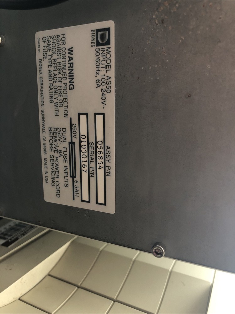 DIONEX AS50 AS 50 AUTOSAMPLER (#3)