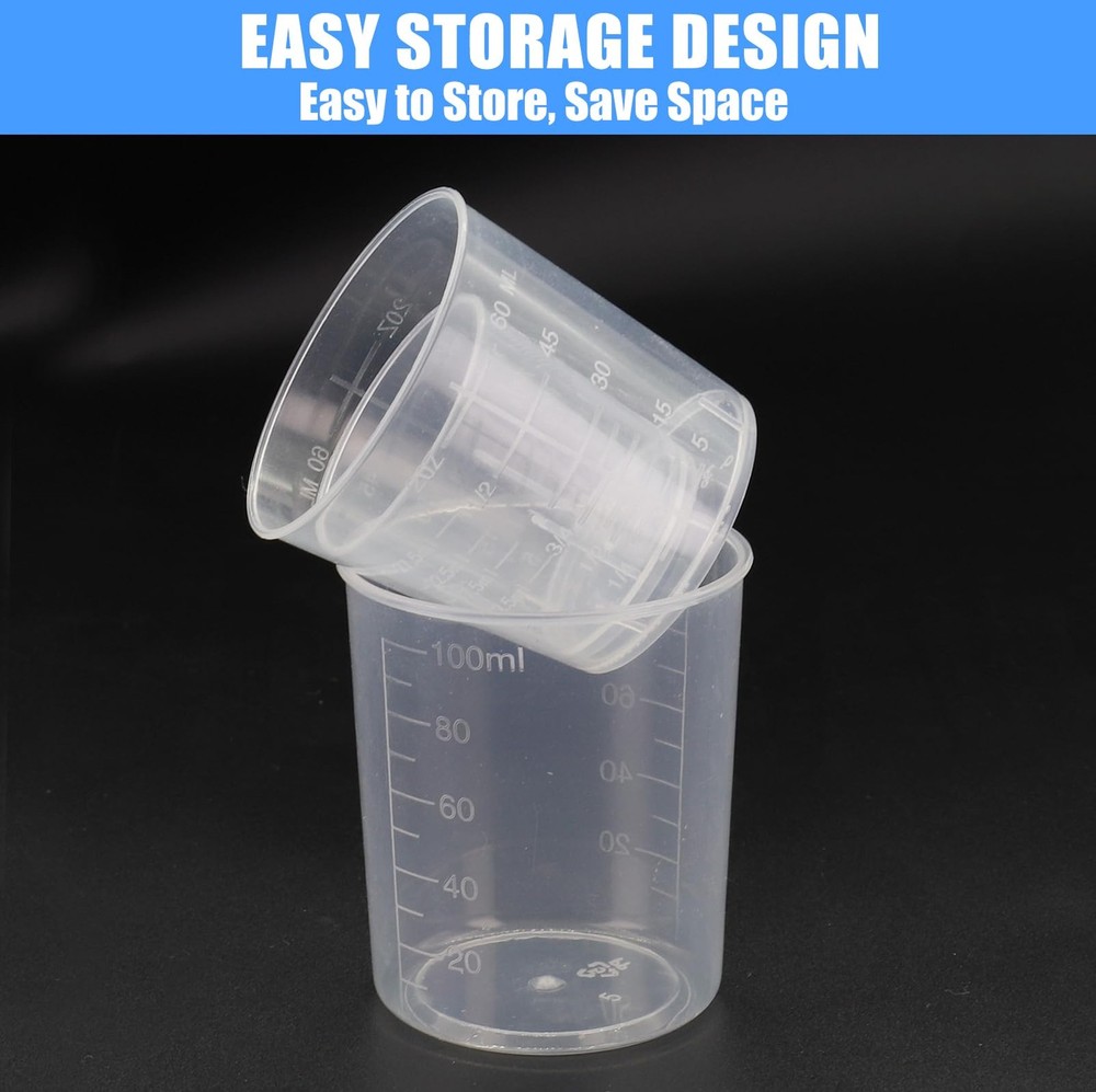 DTDNZKN 3 Pack Measuring Cup Set, Includes 1 Oz (30 Ml), 2 Samll, Clear