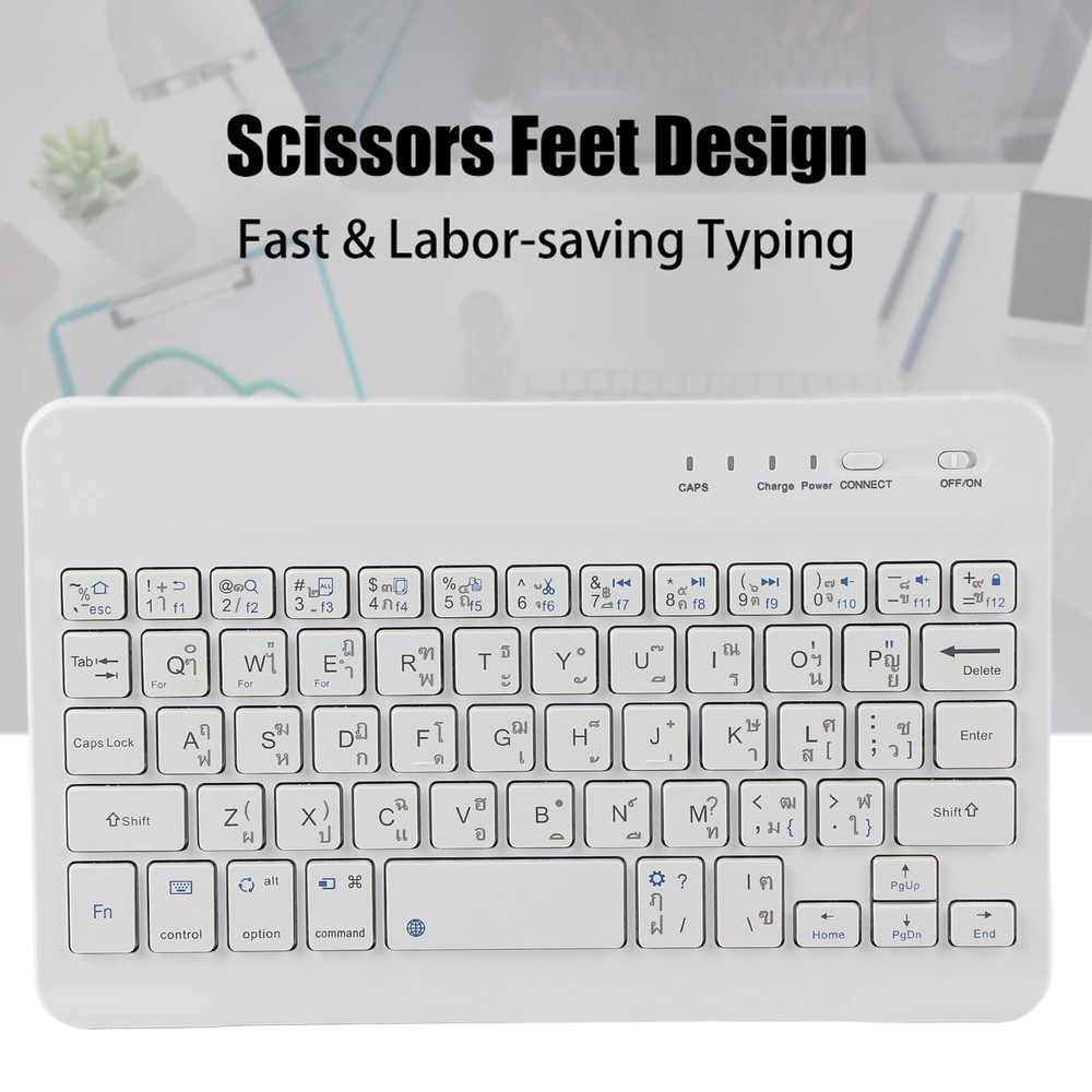Mini Wireless Bluetooth Keyboard Ultra Slim Scissors Feet Design For