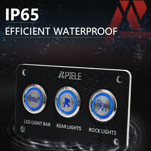 Led Light Bar Push Button Switch ON Off SPST Sliver Shell-Blue LED LIGHT BAR