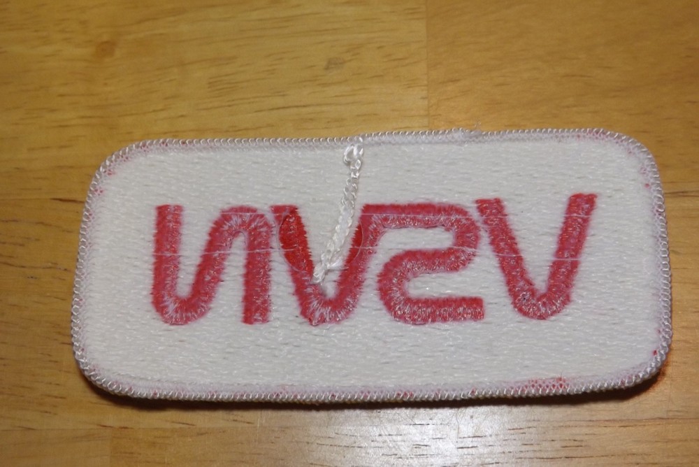 NASA Red & White Cream Colored Uniform Hat Patch Space Program