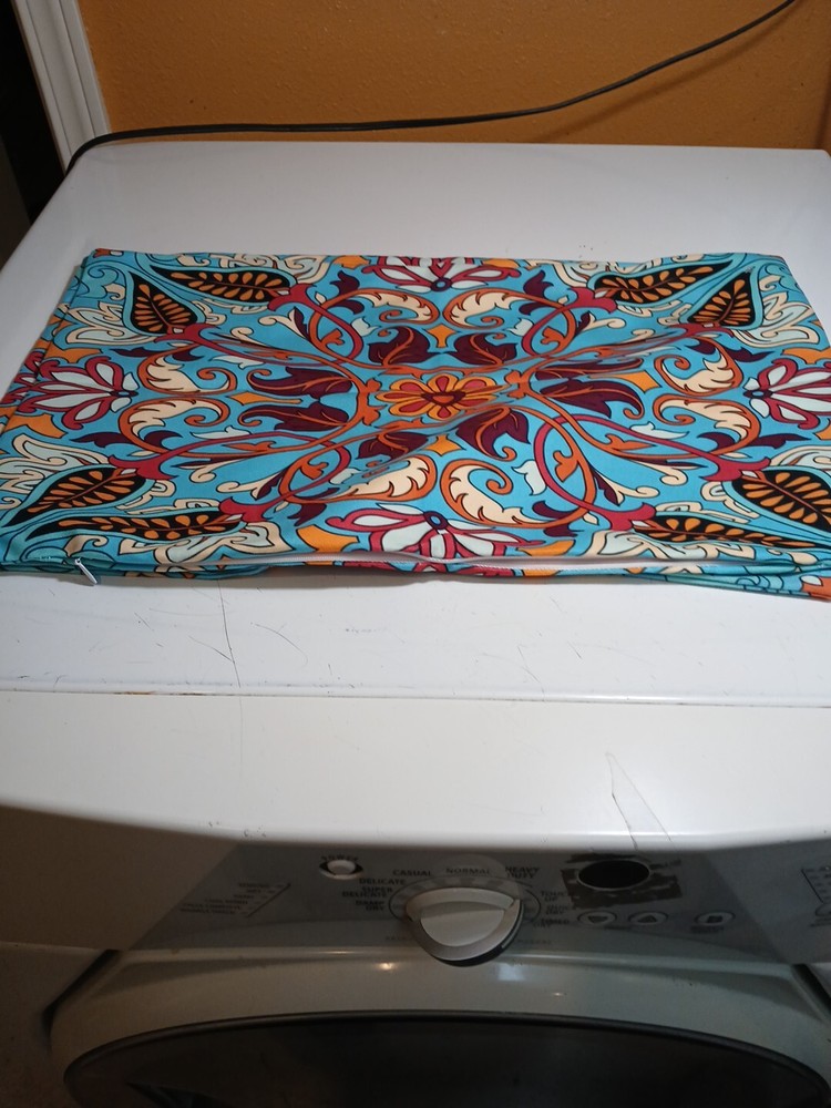 2- Turquoise & Multi Paisley Decorative Pillow Covers Zip 11" x 11" Boho
