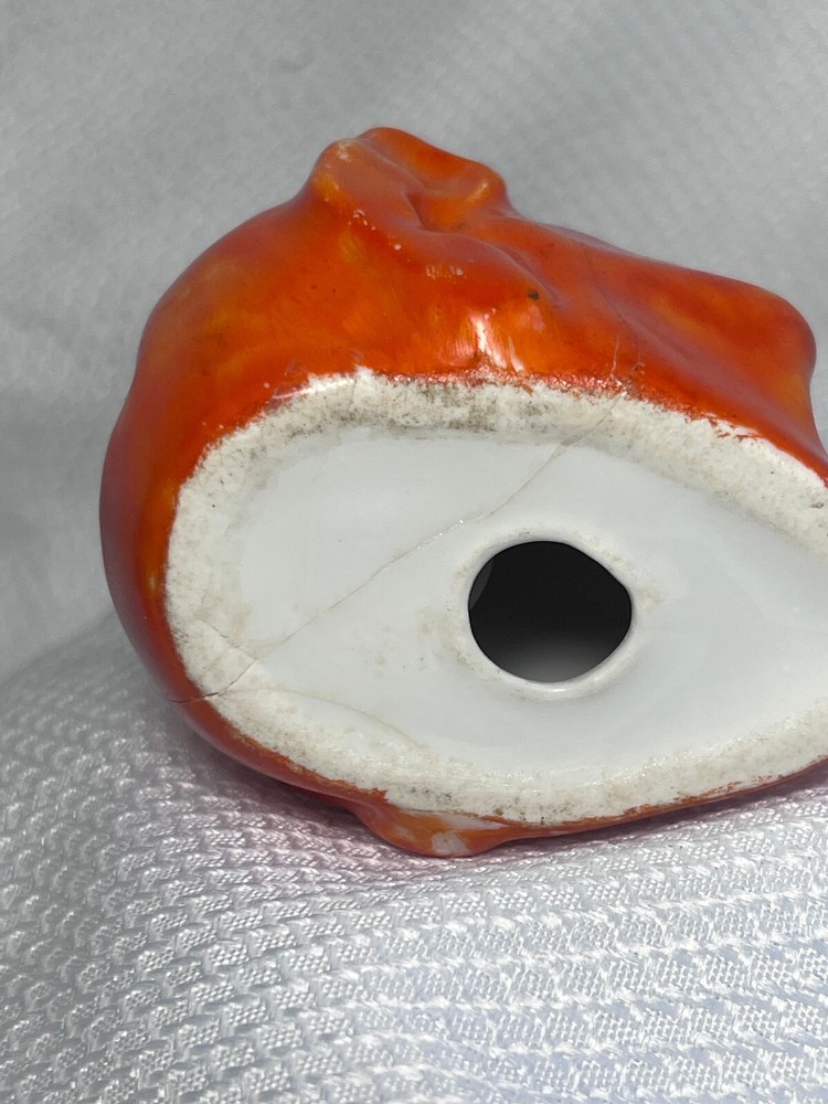 Vtg Devil Matchstick Holder Satan Lucifer Painted Ceramic Fireplace Match Safe