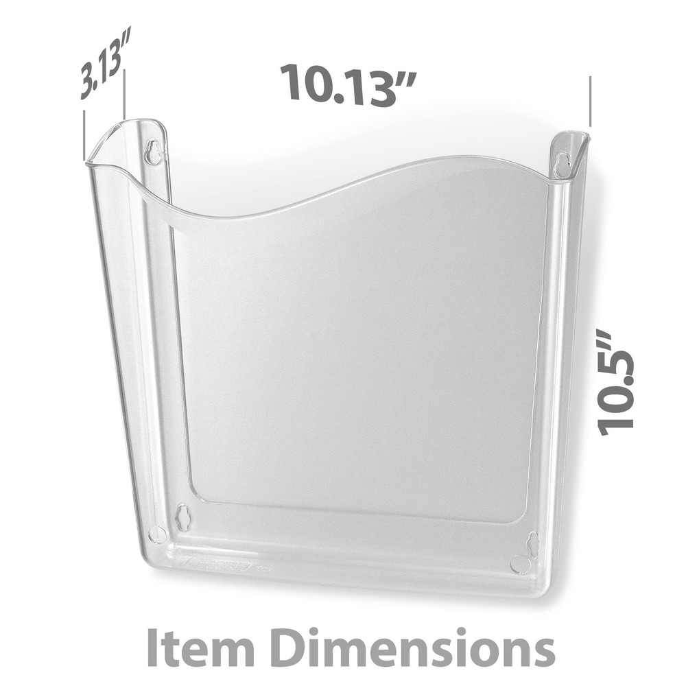 Officemate Unbreakable Wall File, Vertical, Clear (21674)