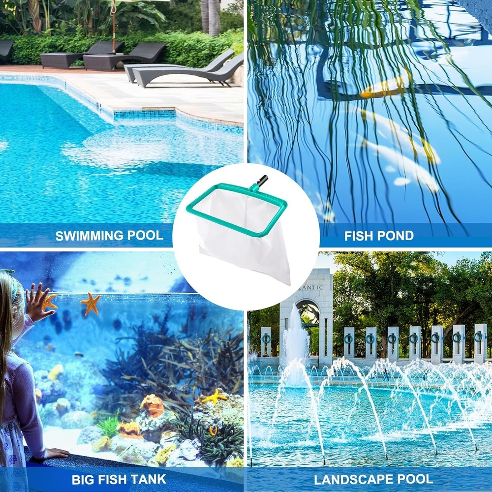 Pool Skier Net Without Pole, Large Capacity Debris Pullover, Easy Clean, Rein...