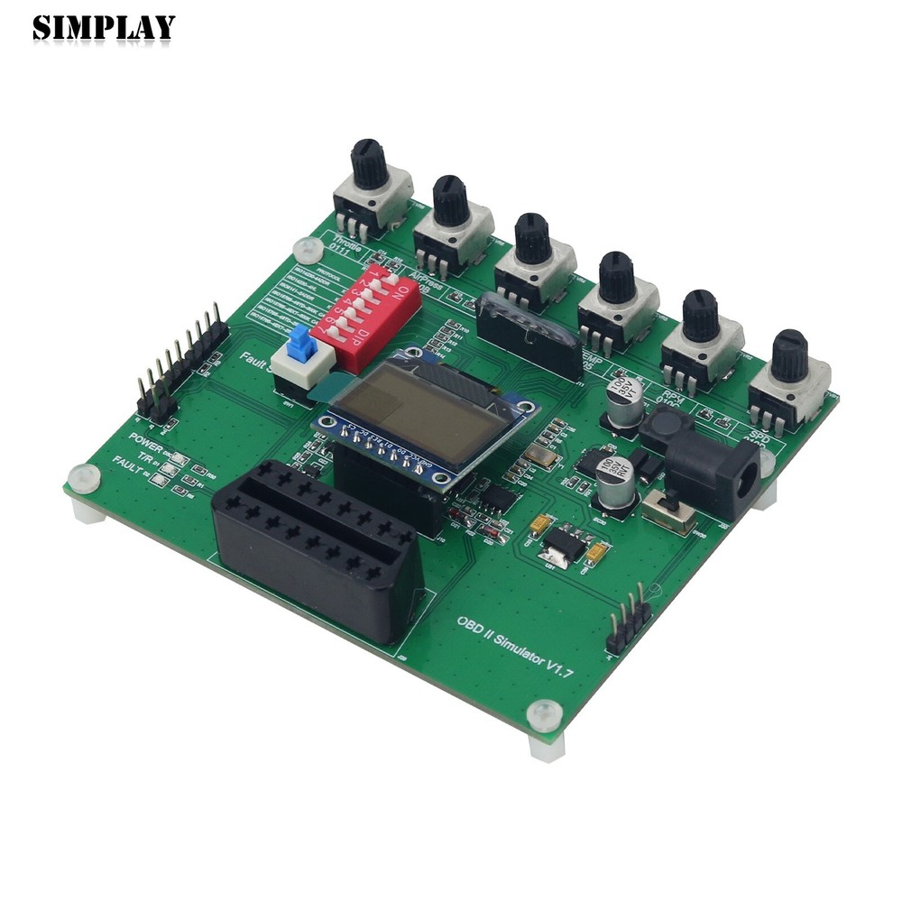 OBD II Simulator OBD2 ECU Simulator with 0.96" 128*64 OLED Screen