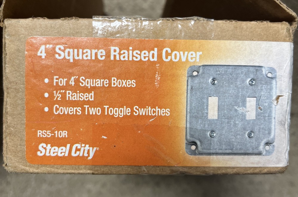 4 in. Square Surface Cover Double Toggle Device (10PK)
