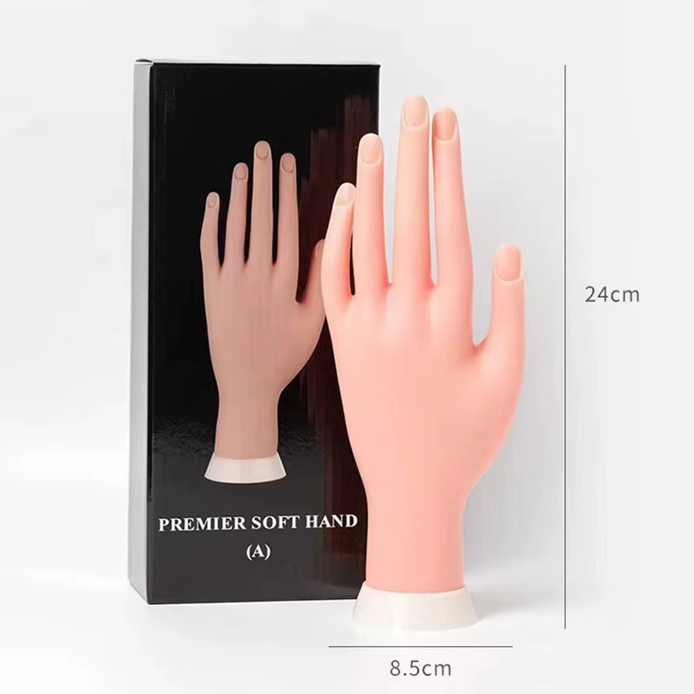 Manicure practice plastic hand model Flexible to Practice Fake Nails Bendable