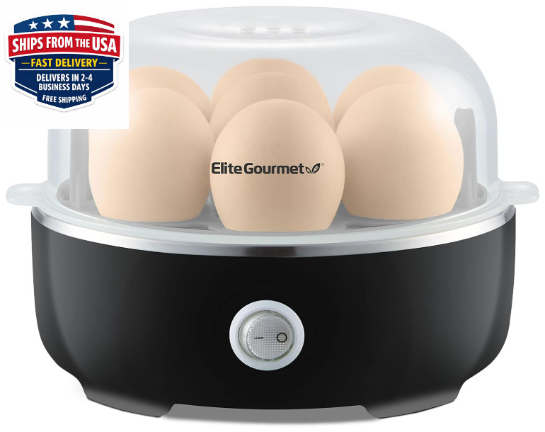 Easy Egg Cooker Electric 7-Egg Capacity, Soft, Medium, Hard-Boiled Egg Cooker