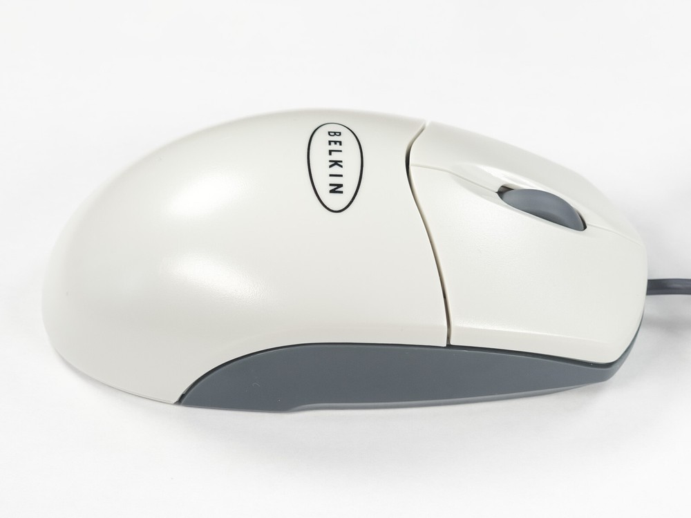 Belkin NetMaster F8E204 3 Button PS/2 Scroll Wheel Ball Mouse Clean Tested