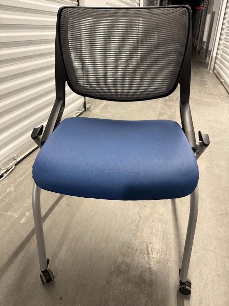 Hon Motivate Seating Nesting Flex-back Stack Chair - Fabric Blue Seat