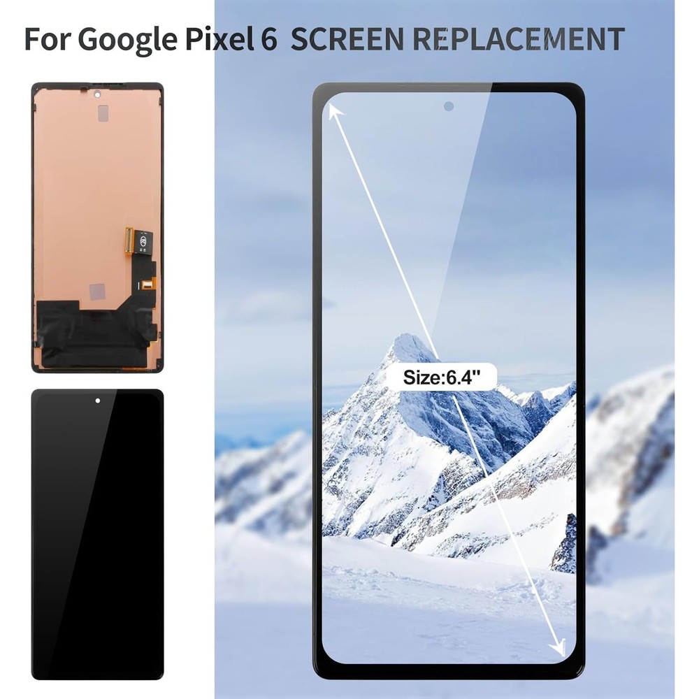 OLED For Google Pixel 6 LCD Touch Digitizer Screen Replacement GB7N6 With Frame