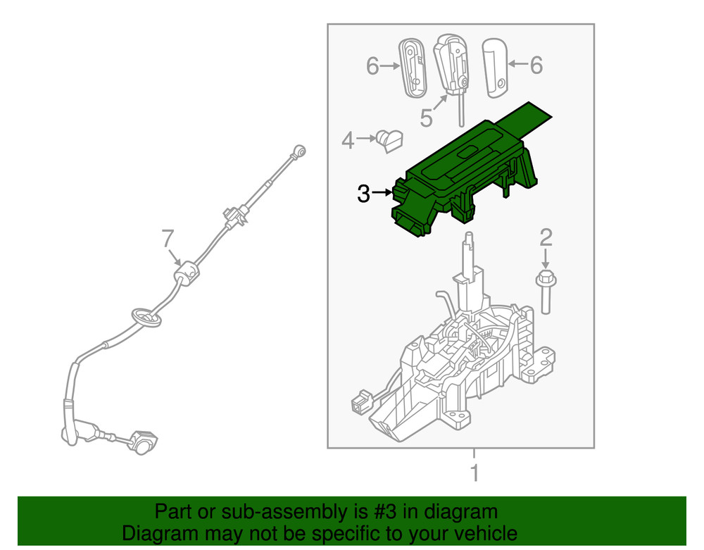 Genuine Ford Selector Cover BL3Z7D443CA