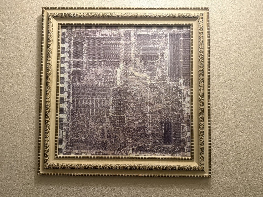 The Intel 8086 Framed Puzzle- An 8-bit Microprocessor Wall Art