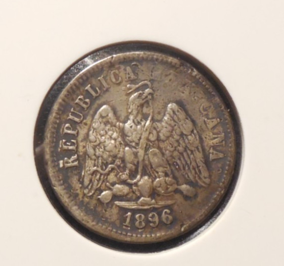 1896 mexico 10 Centavos Silver Coin