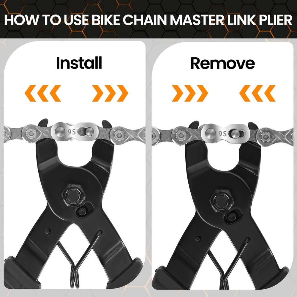 Oumers Bike Chain Repair Tools Set, Bicycle Break Tool, Master Black