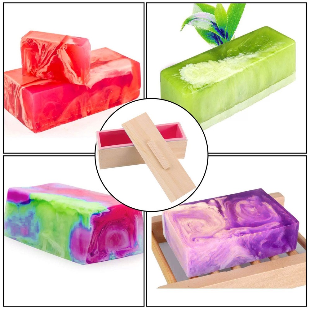 3 Set 42 Oz Pink Silicone Soap Loaf