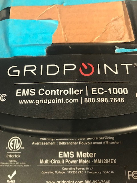 Gridpoint Ems Controller Ec-1000 Multi-Circuit Power Meter Mm1204ex