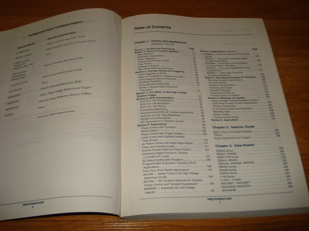 ON Semiconductor Thyristor Device Data Databook, May 2000