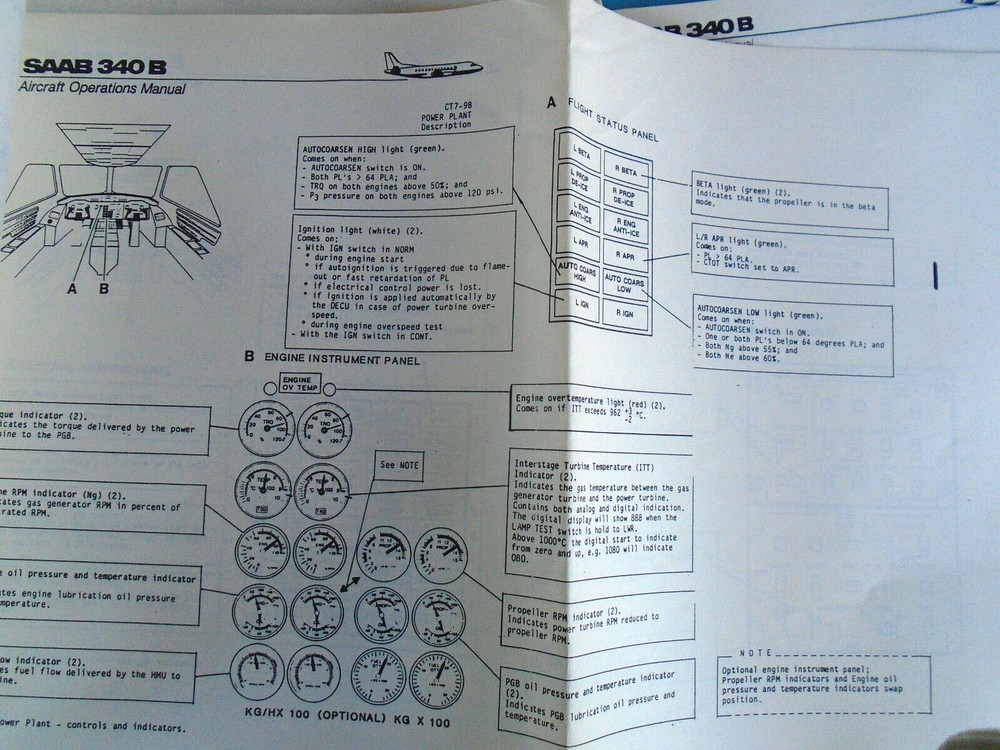 SAAB 340B Aircraft Operators manuals lot